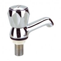 CANILLA DE LAVATORIO PVC CROMADA